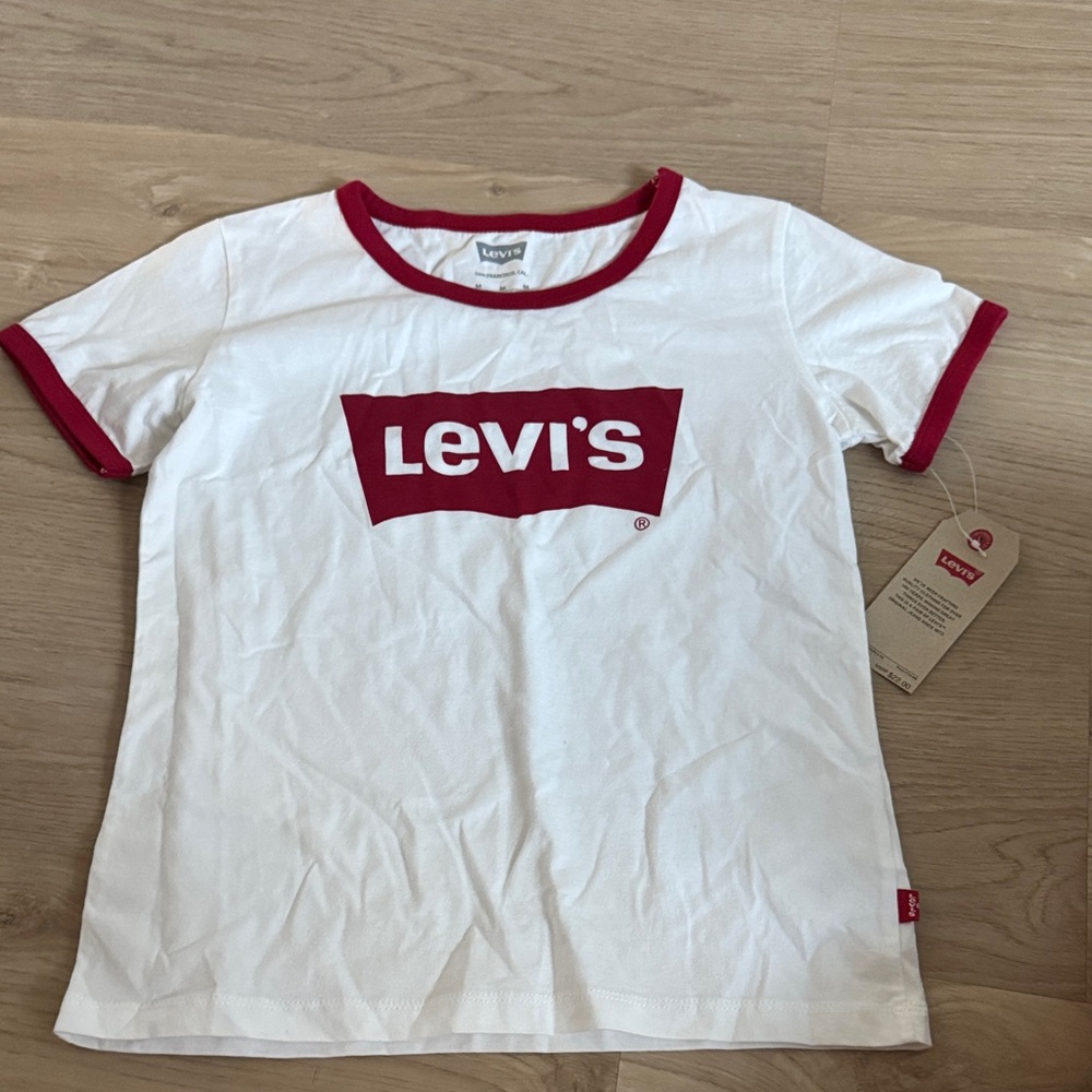 Levi's Kids White Tee with Red Logo